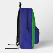 Persönlich mit Ihren Initialen Blau + Grün Bedruckter Rucksack (Links)