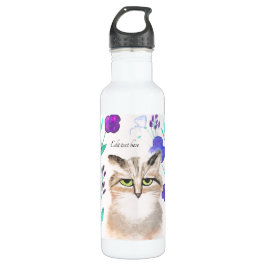 Persönlich - Niedliche Katze Wasserflasche Edelstahlflasche