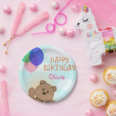 Persönlich, persönlich, Geburtstag, Teddy Bären Pappteller (Party)