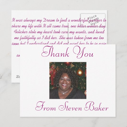 persönlich postkarte (Vorne/Hinten)