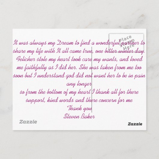 persönlich postkarte (Rückseite)