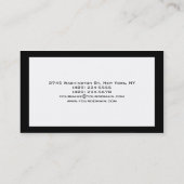 Persönlich Schlicht einfach Schwarz-weiß attraktiv Visitenkarte (Rückseite)