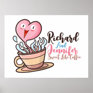 Persönlich süß wie Kaffee Poster