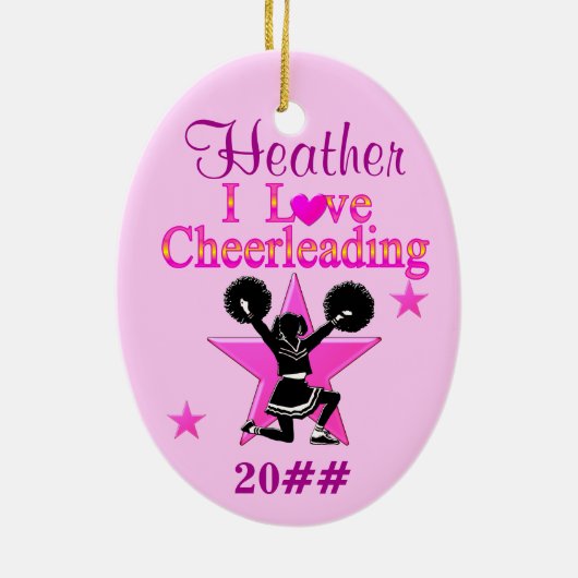 PERSÖNLICH UND DATEI I LIEBE CHEERLEADING ORNAMENT (Hinten)