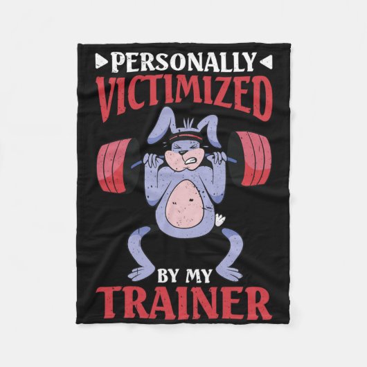 Persönlich von meinem Trainer Opfer 1 Fleecedecke (Vorderseite)