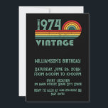 Persönliche 50 Vintage 50. Geburtstagsparty Einladung<br><div class="desc">Machen Sie Ihren Geburtstag mit diesem einzigartigen Design zu einem besonderen Erlebnis. Fügen Sie Ihrer Geburtstagsfeier eine Touch eleganter Eleganz hinzu mit unseren exquisiten, einzigartigen Designs. Diese Grafiken verleihen jedem Produkt Raffinesse und Originalität und schaffen so ein unvergessliches und stilvolles Geschenk. Sie sind perfekt für diejenigen, die eine Touch zeitlosen...</div>