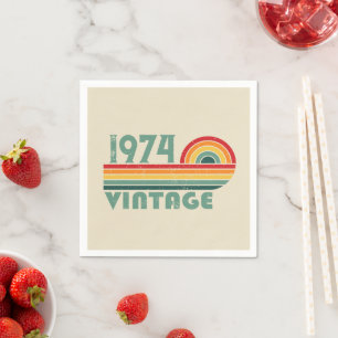 Persönliche 50 Vintage 50. Geburtstagsparty Serviette