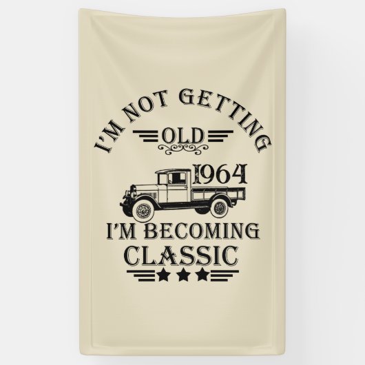 Persönliche 60 Vintage 60. Geburtstagsparty Banner (Vertikal)