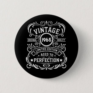 Persönliche 60 Vintage 60. Geburtstagsparty Button