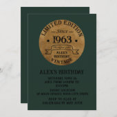 Persönliche 60 Vintage 60. Geburtstagsparty Einladung (Vorne/Hinten)