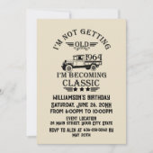 Persönliche 60 Vintage 60. Geburtstagsparty Einladung (Vorderseite)