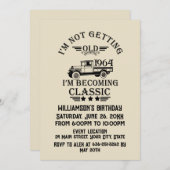 Persönliche 60 Vintage 60. Geburtstagsparty Einladung (Vorne/Hinten)