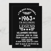 Persönliche 60 Vintage 60. Geburtstagsparty Einladung (Vorne/Hinten)