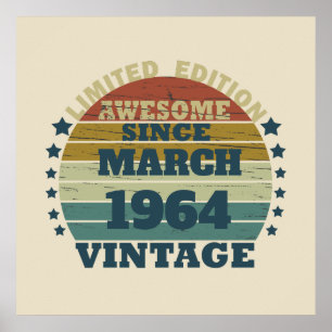 Persönliche 60 Vintage 60. Geburtstagsparty Poster