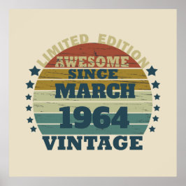 Persönliche 60 Vintage 60. Geburtstagsparty Poster