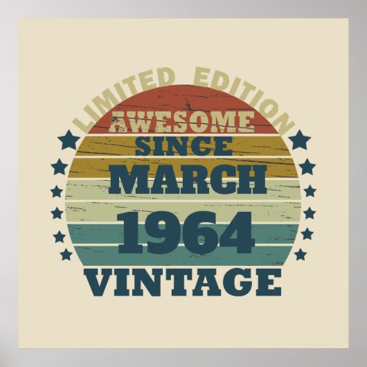 Persönliche 60 Vintage 60. Geburtstagsparty Poster (Vorne)