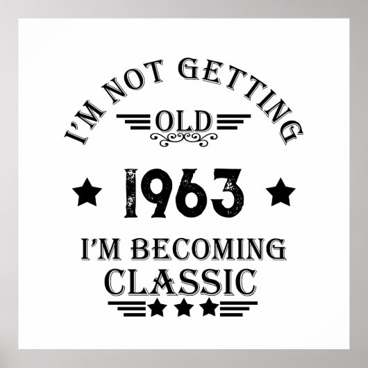 Persönliche 60 Vintage 60. Geburtstagsparty Poster (Vorne)