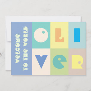 Persönliche 6-Buchstaben-Begrüßungskarte für einen Feiertagskarte