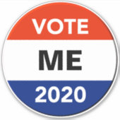 Persönliche Abstimmung 2020 Präsidentschaftswahlka Aufkleber (Vorderseite)