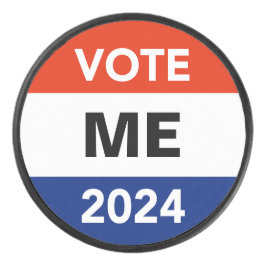 Persönliche Abstimmung 2024 Präsidentschaftswahlka Eishockey Puck