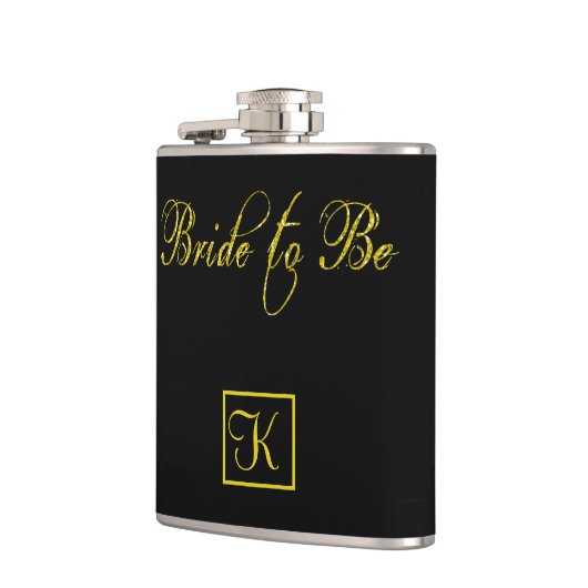 Persönliche Abstimmung der Monogram-Engagement-Par Flachmann (Links)