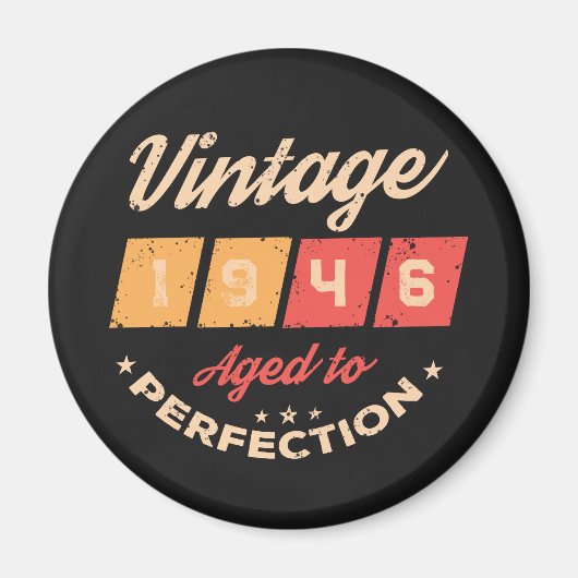 Persönliche achtzig Vintage 80. Geburtstagsfeier Magnet (Vorne)