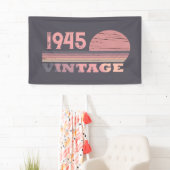 Persönliche achtzig Vintage 80. Geburtstagsparty Banner (Insitu)