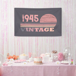Persönliche achtzig Vintage 80. Geburtstagsparty Banner
