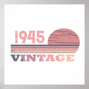 Persönliche achtzig Vintage 80. Geburtstagsparty Poster