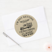 Persönliche achtzig Vintage 80. Geburtstagsparty Runder Aufkleber (Umschlag)