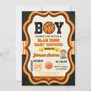 Persönliche All-Star-Basketball-Baby-Shower-Party Einladung