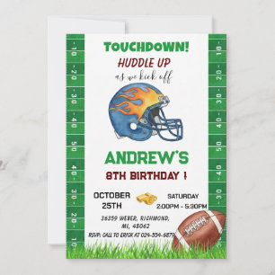 Persönliche American Football Geburtstagsfeier Einladung