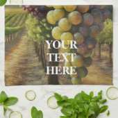 Persönliche Änderungen Worte Frische Trauben Weinb Geschirrtuch (Gefaltet)