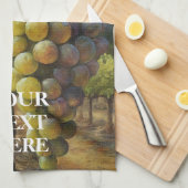 Persönliche Änderungen Worte Frische Trauben Weinb Geschirrtuch (Viertel Falte)