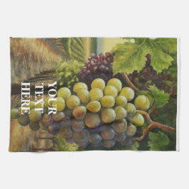 Persönliche Änderungen Worte Frische Trauben Weinb Geschirrtuch