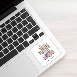 Persönliche Anerkennung des Vertrauens Retro-Lehre Quadratischer Aufkleber