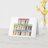 Persönliche Assistentin glücklich Geburtstagskatze Karte (Gelbe Blume)