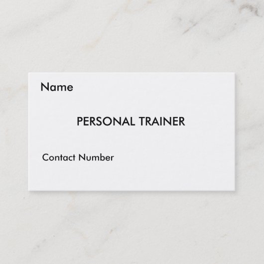 PERSÖNLICHE AUSBILDUNG VISITENKARTE (Vorderseite)