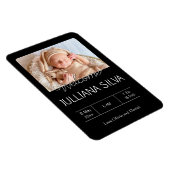 persönliche Baby-Geburtsanzeigen Magnet (Rechte Seite)