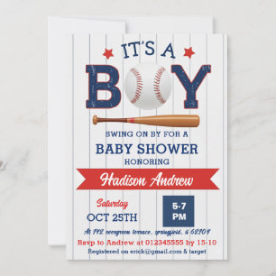 Persönliche Baseball-Baby-Party-Einladung für den Einladung
