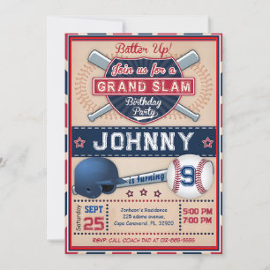 Persönliche Baseball-Foto-Party Einladung