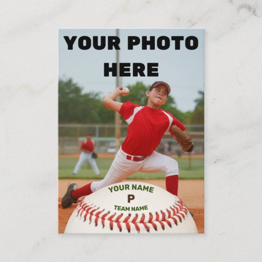 Persönliche Baseball-Karte (Maßgeschneiderte Pitch Visitenkarte (Vorderseite)