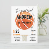 Persönliche Basketball Einladung Geburtstagsparty (Stehend Vorderseite)