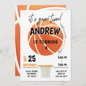 Persönliche Basketball Einladung Geburtstagsparty (Vorne/Hinten)