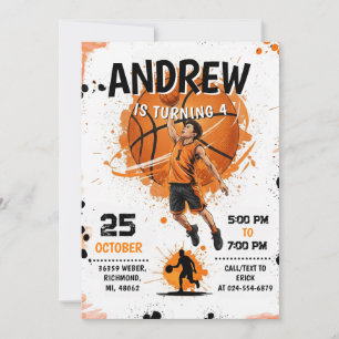 Persönliche Basketball-Geburtstagseinladung Party Einladung