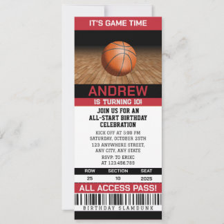 Persönliche Basketball Hochflieger Geburtstag Einladung