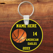 Persönliche Basketball-Schlüsselanhänger mit Name Schlüsselanhänger (Vorderseite)