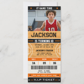 Persönliche Basketball-Ticket-Geburtstagseinladung Einladung