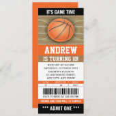 Persönliche Basketballkarte Geburtstagseinladung Einladung (Vorne/Hinten)