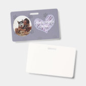 Persönliche Behandlung Pet-ID mit Foto und Name Ausweis (Vorder- & Rückseite)